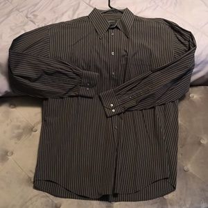Claiborne 18 36/37 XXL Black/Grey Shirt